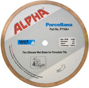 4 Pack - 10&#034; Alpha Porcellana Wet Diamond Blade