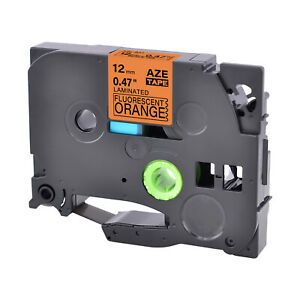 Label TZe-B31 TZ-B31 Black on Fluorescent Orange 12MM For Brother GL-100 PT200