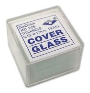 Microscope Slide Cover Slips 22 X 22mm #1 100 Count