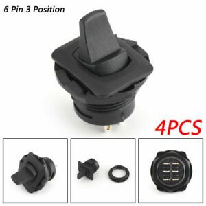 4x R13-405D DPDT Toggle Switch 6 Pin 3 Position ON-OFF-ON 10A/125VAC 6A/250 AV