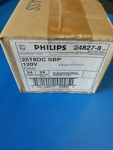 Lot of 11 GE 25T8DC Lamps T8 DC Double Contact Incandescent Light Bulbs 25W 120V