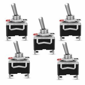5 Set Waterproof Toggle Flick Switch 12V ON/OFF Car Dash Light Metal 12Volt SPST