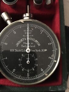 Herman H Sticht Jaquet Speed Indicator Switzerland Machinist Tool Complete