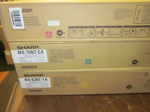 Lot of 3 Sharp MX-62NT /mx 75nt  Toners for MX-6204N 6500N 6040N 7500N
