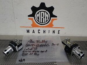 Allen Bradley 800T-QAH2G Ser U Illuminated Pushbuttons 800TC-N374 Ser A Lot of 2