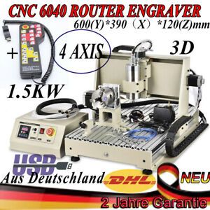 1500W 4Axis CNC 6040 Router Engraving Drilling Milling Machine USB W/Controller