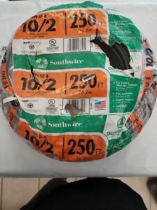 Southwire 13056755 UF-B W/G Wire 250 ft. 10/2 Gray Solid CU Indoor/Outdoor - New