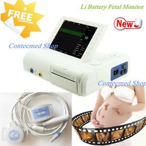 Colour Fetal Monitor real-time FHR,Fetal move Mark,TOCO Ultrasound probe,Battery
