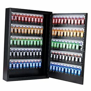 Key Box Wall Mount 100 Position Metal Valet Key Cabinet Lock Box with 100 KEY