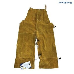 Radnor 64055145 24&#034; x 42&#034; Leather Split Leg Bib Apron. Kk