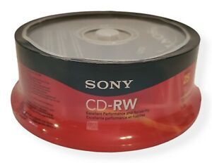 New Sealed SONY CD-RW 1X4 700MB 80 Min 25 Pack
