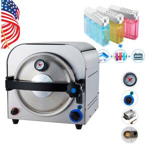 US Dental 14L Autoclave Steam Sterilizer Medical Sterilization Machine+Files Box