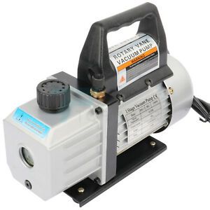 4 CFM Rotary Vane Deep Vacuum Pump 1/3HP Refrigerant 5 PA AC Air Tool 110V 60Hz