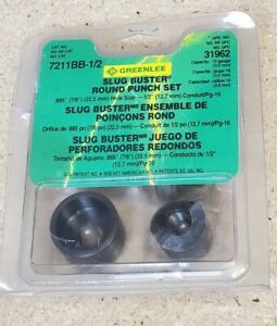Greenlee No. 721BB - 1/2&#034; conduit punch -  7/8&#034; hole - 730 - Slug Buster - USA