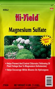 Hi-Yield Magnesium Sulfate Flower Growth Fertilizer Color Enhancer Bloomer 4LB