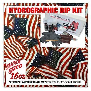 Hydrographic dip kit Metallic American Flags hydro dip dipping 16oz US Flag