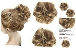 2 PCS Hair Bun Extensions Wavy Curly Messy Chignons Hair Piece Wig Hairpiece