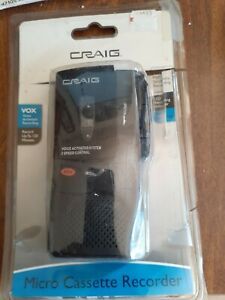 Craig Micro Cassette Voice Recorder with LED Recording Indicator CR8003  NOB