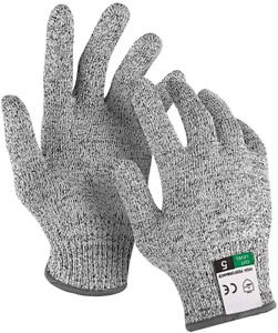 Cut Resistant Gloves Men, Work Gloves Safety Cutting Gloves for kitchen large