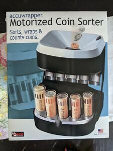 Coin Sorter Counter Automatic Machine Tube Stack Count Wrapper Bank Business New