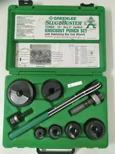 GREENLEE 7238SB Slug Buster KNOCKOUT PUNCH SET-Wrench Driver 1/2 to 2&#034; Conduit