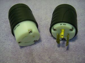 (3) Pass &amp; Seymour Legrand L520C &amp; L520P 20A 125VAC Twist Lock Connector Sets