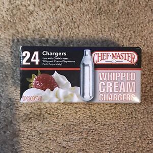 Chef Master Whipped cream chargers 90061 Box of 24 Sealed Brand New Pastry