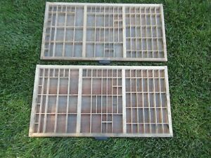 ( 2 ) Letterpress Hamilton California Job Case - Type Case - Shadow Box  G32