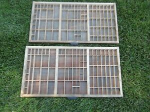 ( 2 ) Letterpress Hamilton California Job Case - Type Case - Shadow Box  G32