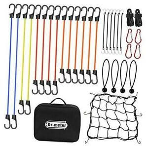 Bungee Cords with Hooks,  32pc Heavy Duty Bungee Cords Assortment, Includes