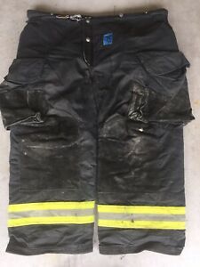 Firefighter Janesville Lion Apparel Turnout Bunker Pants 46x28 BLACK 2007