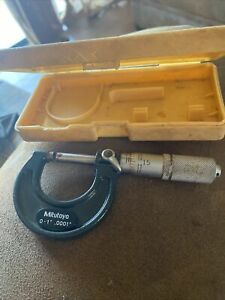 Mitutoyo 202-204 flange Disk Micrometer 0-1” .0001”