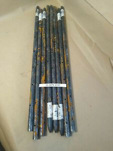NEW Lot Of 8 Grip-Rite STKR24 Steel Round Stakes 24 W x 3/4 H in. with Holes