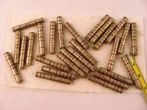 27 piece lot burndy ys2cl butt splice 2awg wire connectors index 10 brown ys2c-l for sale