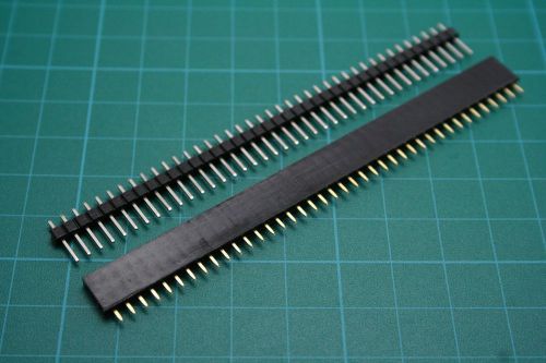 New  5 Pairs 2.54mm/0.1&#034; 40 pin Male &amp; Female Tin Square Breadboard Header Strip