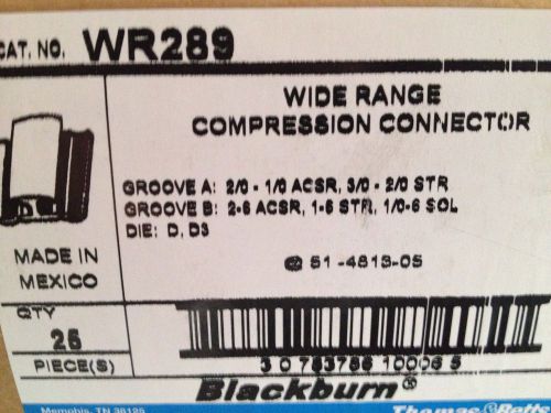 Lot of 25 Blackburn WR-289 H-tap compression connectors, FREE SHIP!