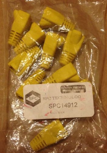 SPC Technology SPC14912 Strain Relief Flexible Boot Package Of 10 Yellow