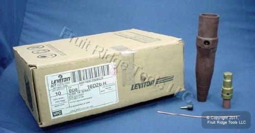 10 leviton brown 16 series male detachable cam plugs crimped 300a 600v 16d26-h for sale