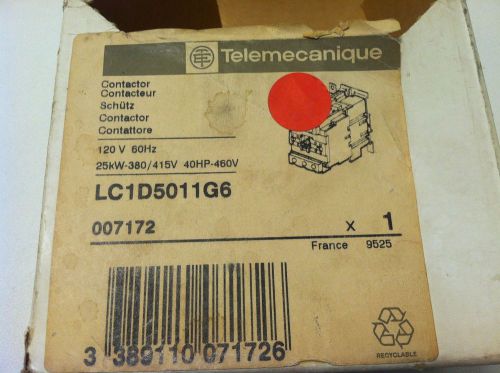 TELEMECANIQUE CONTACTOR LC1D5011G6 120V 60HZ - MAKE OFFER