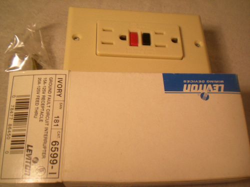 Lot of 5 LEVITON GFCI Ground Fault Circuit Interrupter 15A-125 NEW 6599-I Ivory