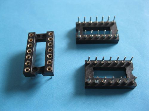 340 x ic socket adapter round 14 pin headers &amp; (ic)sockets pitch 2.54mm x=7.62mm for sale