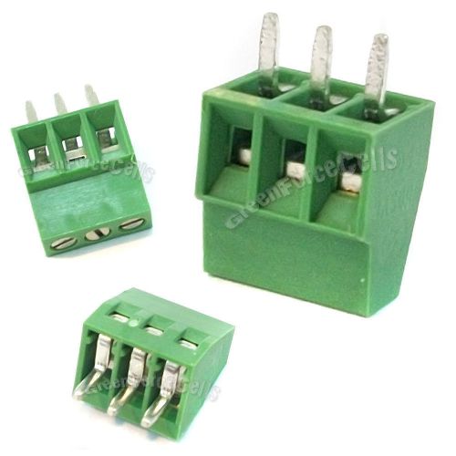 200 pcs 3 pin 2.54mm pcb universal screw terminal block connector 300v 6a gs019s for sale