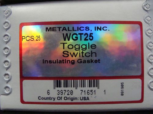 New Overstock Metallics Insulating Toggle Switch Gasket WGT25 (Box of 25)
