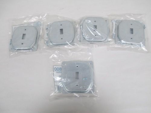 LOT 5 NEW HUBBELL RACO 800 4&#039; SQUARE SURFACE COVER FOR 1 TOGGLE SWITCH D219408