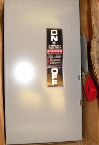 General Electric Safety Switch THN3362, 3 Pole, 3 Wire Heavy Duty, No Fuseable