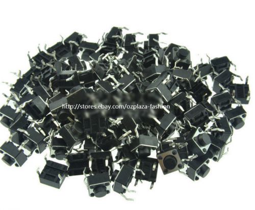 100pcs tactile push button switch tact switch 6x6x5mm 4-pin dip for sale