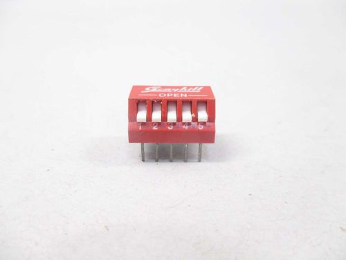 New grayhill 76psb05 red 10 pin board mount rocker dip switch d475521 for sale
