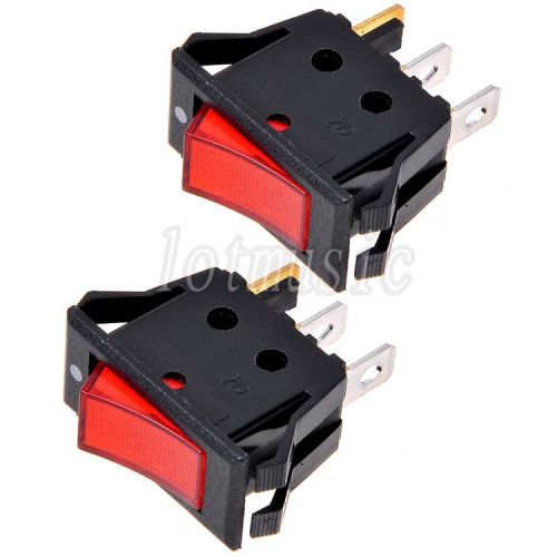 2*rocker switch 2 pin spst on-off 250v/15a ac illuminated lamp 13mm for sale