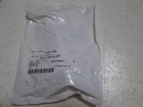LOT OF 4 RED DOT RD-5-3646-0P ROTARY SWITCH *NEW IN A FACTORY BAG*