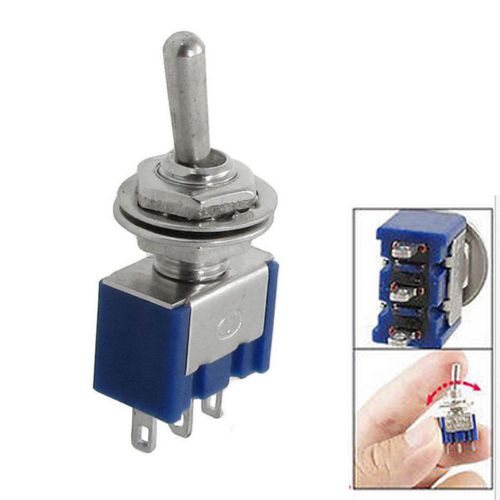 20x blue ac125v 6a 3-pin spdt on/off/on 3 position mini toggle switch &amp;trackno. for sale